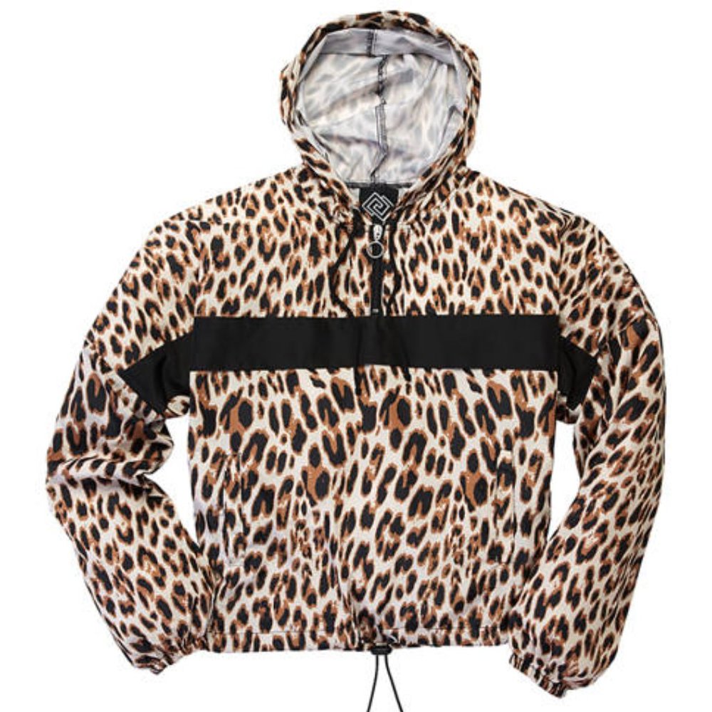 ZELOS Animal Print Hooded Pullover